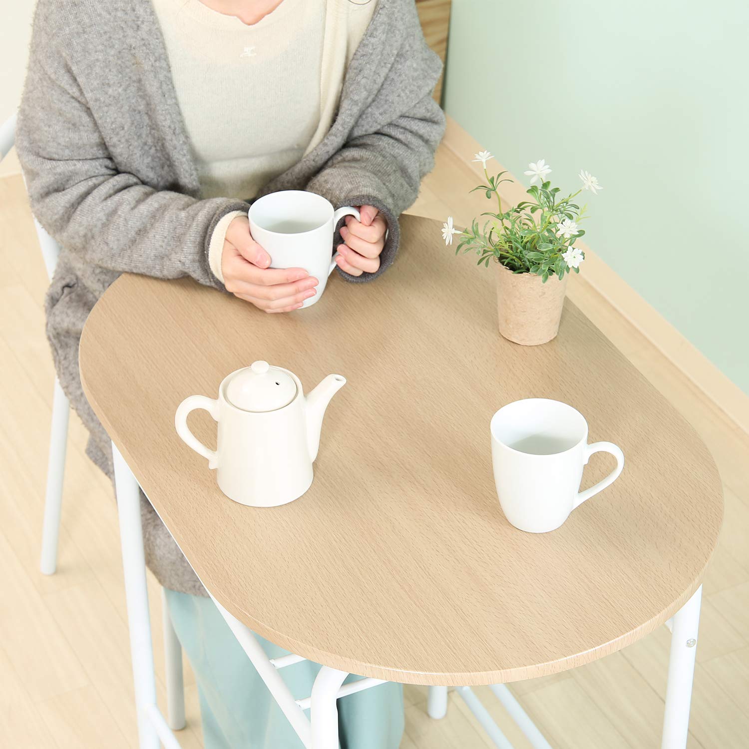 お引渡相手様確定】説明書付き幅120cmダイニングテーブル&椅子2脚セット